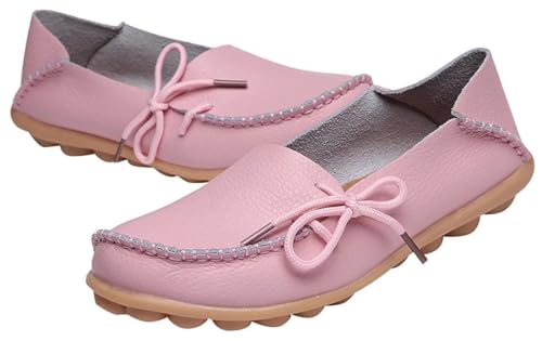 Image of Women's Leather Slipper Loafers Flat Shoes Slip-Ons