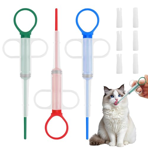3 Stück Tabletteneingeber Katze Pill Assist Katze Tabletteneingeber Tablettengeber für Katzen Tablettengeber Tabletteneingeber für Katzen Tabletten...
