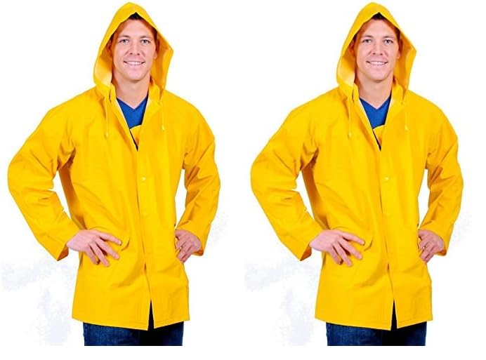Image of Galeton mens RAINCOAT, Yellow, Medium US (Pack of 2)