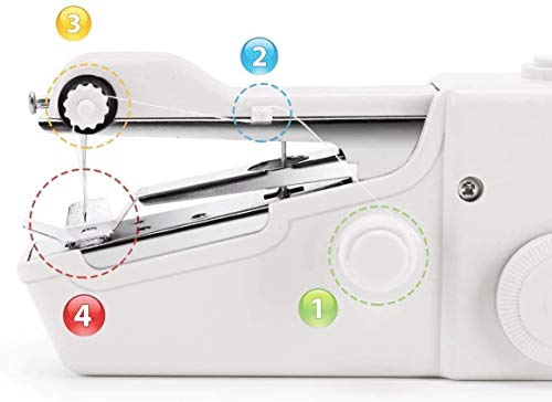 Mini Sewing Machine, Cordless Handheld Electric Sewing Machine, Quick Handy Stitch for Fabric, Clothing, Kids Cloth Home Travel Use