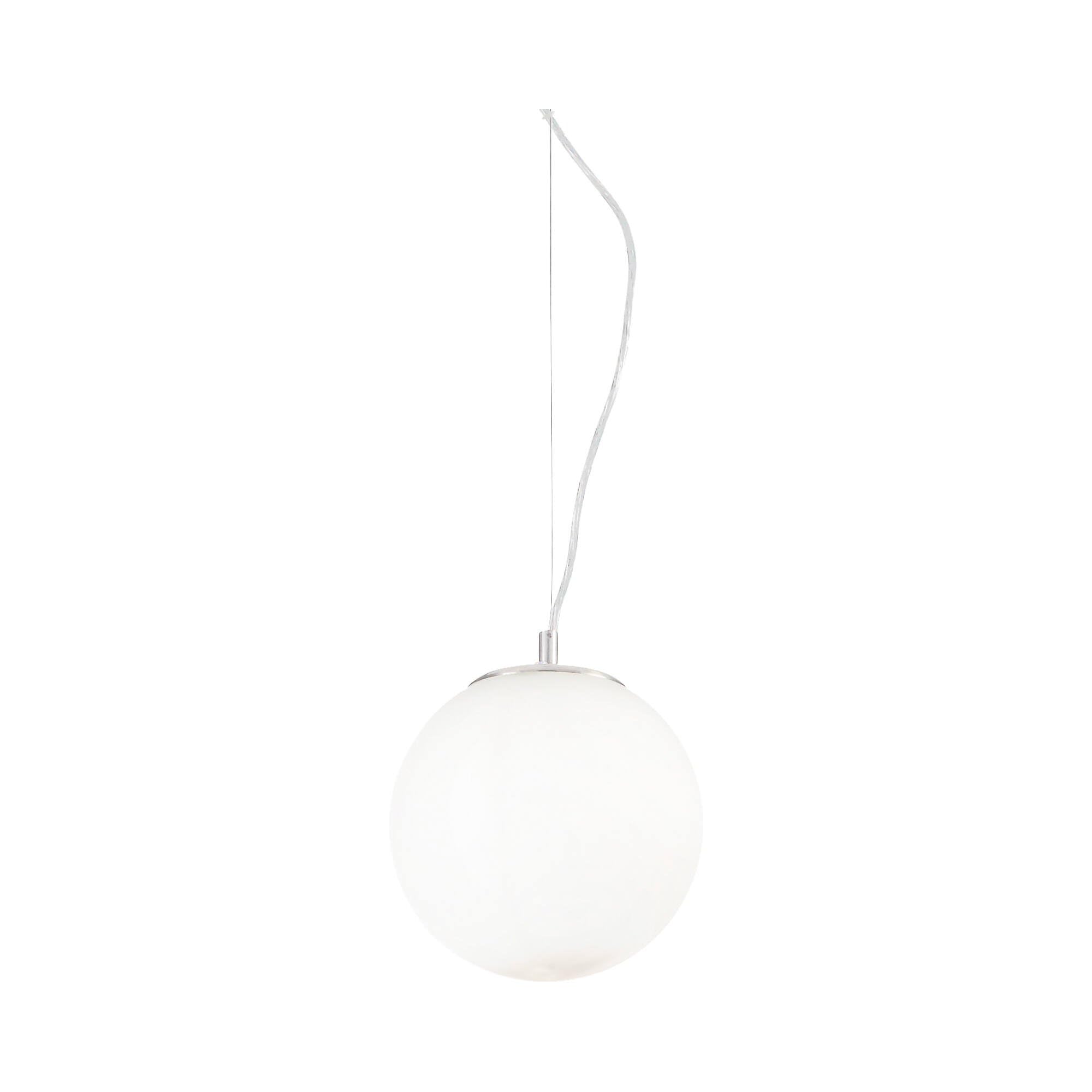 Ideal Lux Mapa Bianco 1 Light Small Globe Ceiling Pendant WhiteE27