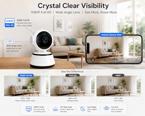 Image of JB Supar 3MP WiFi Light Camera Indoor 360 Rotation (Robot Camera)