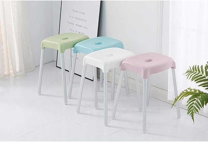 Image of CIPLA PLAST HoYo DIY Stool | for Living Room, Bathrooms, Sitting, Home use, Kitchen | Bathing Stool | Steel Pipes | Strong and Durable Plastic Seating | 10 Inch | Blue