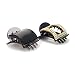 Mia Super Clamps-Super Strong Jaw Clamps With Comfortable Contour Fit And Hidden Spring-Small Size-Measures 2" Long x 1.5" Wide-1 Solid Black And 1 Black With Rhinestone Square (2 pieces per card)