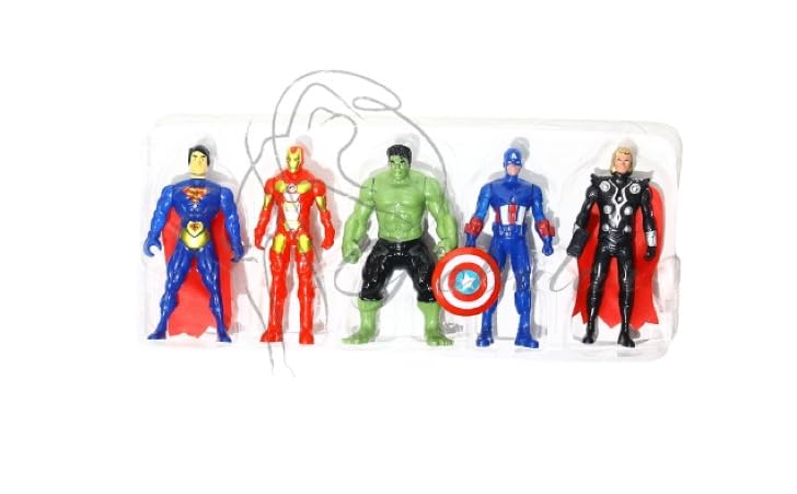 Justice Hero Super Fighter Action Figure Set with Multiple Characters, Muscle Body Design for Boys Action Toy