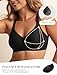 COMFELIE Wireless Bras for Women No Underwire Seamless Push Up Full Coverage Supportive Womens Bralettes Everyday Bra Black M