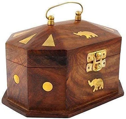 Boîte à bijoux en bois celte coffret de rangement artisanal