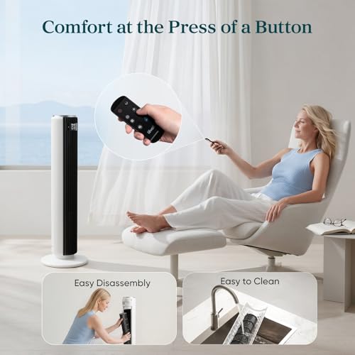 Levoit Tower Fan for Bedroom, 28ft/s Fans that Blow Cold Air, 28dB Quiet - image 7