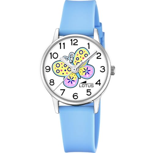 Reloj infantil Lotus azul para colegio y piscina resistente al agua