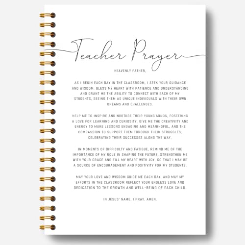 Christian Teacher Prayer Notebook