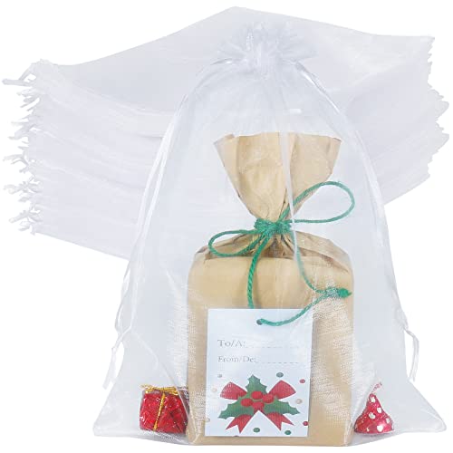 HRX Package 100pcs Large Organza Bags White, 8 x...