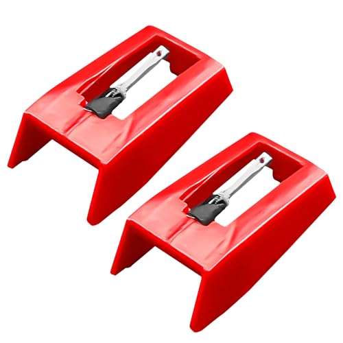 Luckious 2 Pcs Record Player Replacement Needles,Durable Record Player Needle Replacement Parts,Turntable Needle Stylus for Color Vinyl and Vinyl Record Players