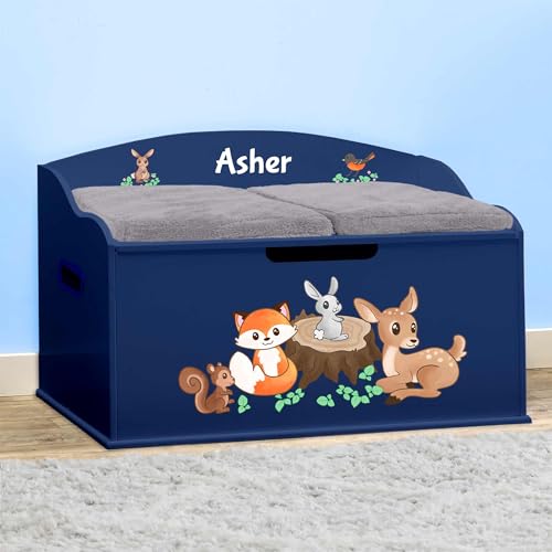 DIBSIES Personalized Creative Wonders Toy Box, Woodland Creatures, 30 x