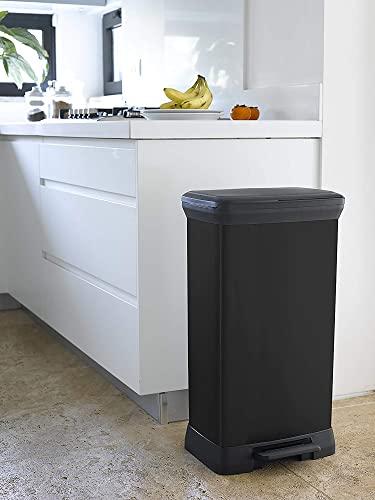 CURVER Kitchen Bin, Plastic, Black, 39 x 29 x 72 cm - Image 6