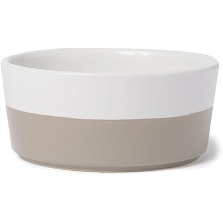 Waggo Dipper Ceramic Dog Bowl Vintage Grey, Large