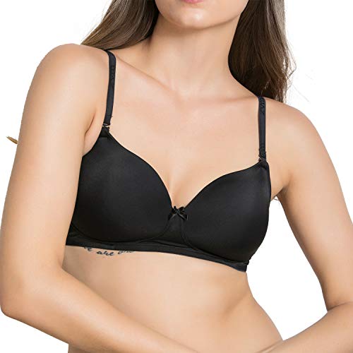 Image of Zivame Padded Non Wired 3 /4Th Coverage T-Shirt Bra - Anthracite