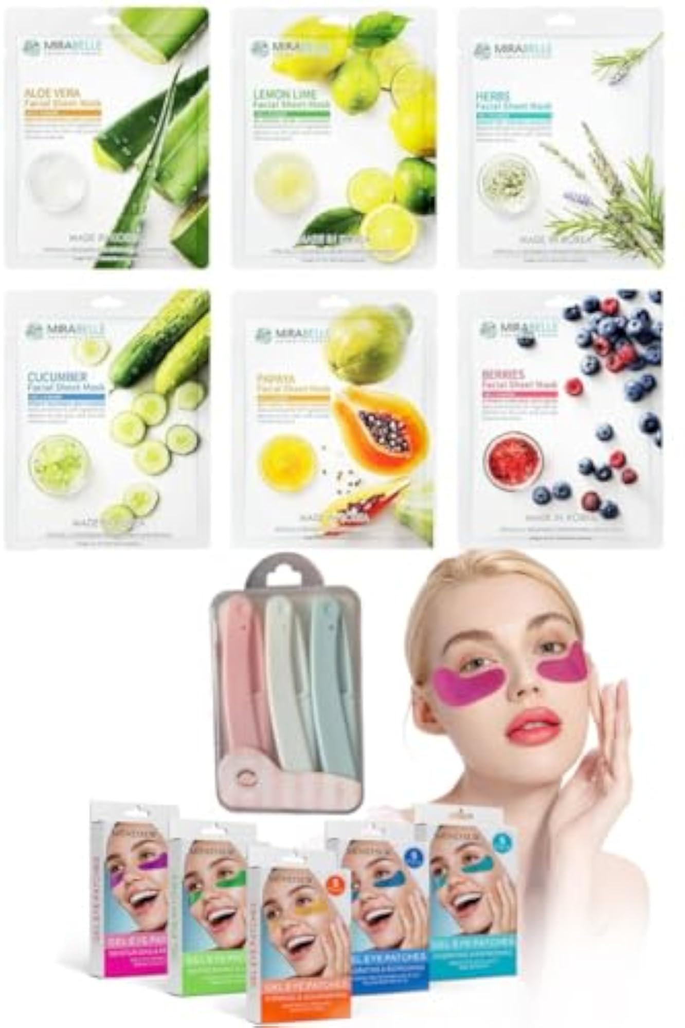 Radiance Boost Facial Care Set | Hydrating Sheet Masks & Gel Eye Patch