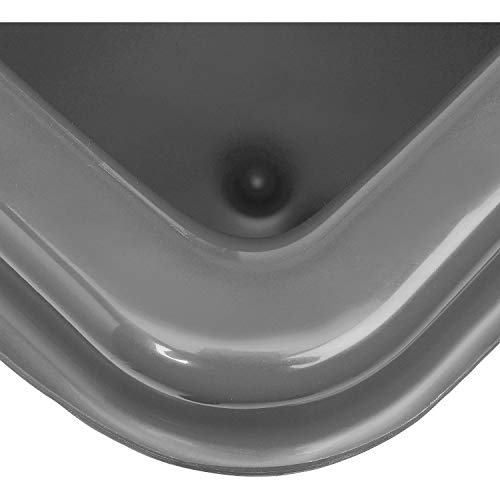 Global Industrial 8 Bushel Plastic Bulk Box Truck, Direct Mount Base, Gray, 33-3/10"L X 24-3/5"W X 27-2/5"H #TOP7