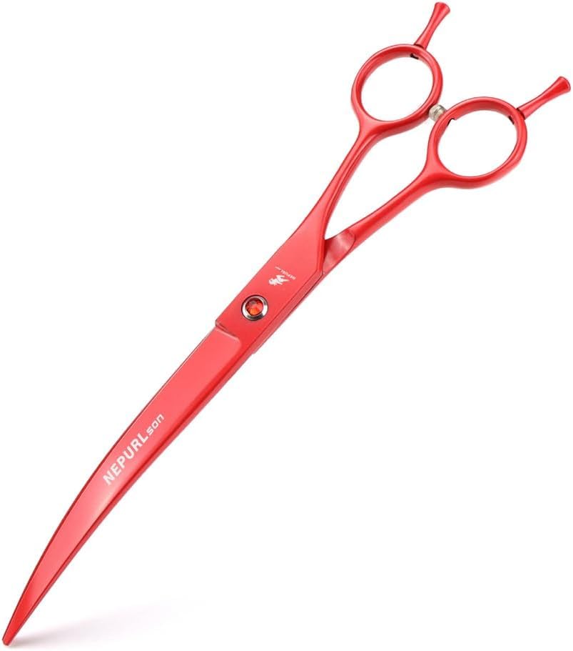 Kit di Forbici da toelettatura per Animali Domestici 7,0 Pollici, Forbici da toelettatura per Cani e Gatti Professionisti Set 7pc con Taglio Dritto, in Acciaio Inossidabile 440c,B