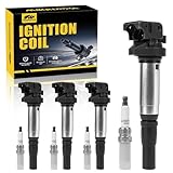 MIKKUPPA 4x Zündspulen Set mit 4 Zündkerzen für MINI Cooper S R55 R56 R57 R58 R59 Countryman R60 Paceman R61 BMW 116i 118i 316i ersetzt OE 12137575010 UF598