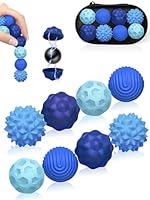 8 Stück Magnetische Fidget Toys, Magnetic Fidget Balls Magnetkugeln Stressball Silikon Magnetische Sensorik Bälle, Anti Stress Stimming Sensorik Spielzeug für Kinder & Erwachsene ADHS (Blau)