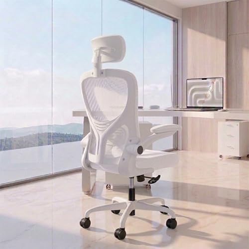 Image of Casa Copenhagen Grey White | High Back Imported Mesh Fabric Boss Office Chair | Y Design Ergonomic Back Support | 2D Aero Design Adjustable Armrests | Synchro Tilt Lock Mechanism Support