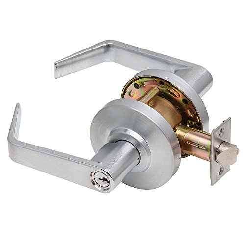 Dexter Commercial Hardware C2000-STRM-R-626-KDC Grade2 Storeroom Cylindrical Lock with Regular Trim, Satin Chrome, 2 3/4