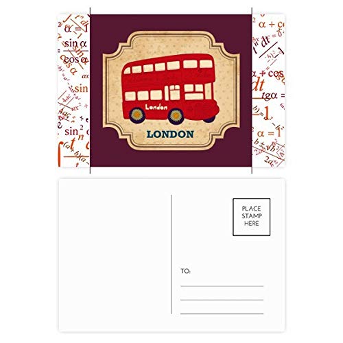 Bus de Londres carte postale double-decker pour écrire vos messages de remerciement