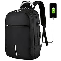 Mixroom Zaino porta PC Antifurto Nero per Computer Portatile Laptop Lavoro Borsa Notebook Fino 15" con Attacco USB e Foro Auricolare Z4