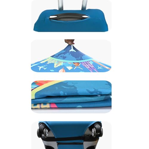 Luggage Cover for Suitcase, Rose Print Business Suitcase Cover Protector Fit 18-32 Inch Luggage, Elegant Baggage Covers with Zipper for Travel (Purple Rose,XL(30-32inch suitcase))3