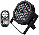 U`King led par Scheinwerfer Strahler mit Fernbedienung 36 RGBW Lichteffekt LED Discolicht Bühnenbeleuchtung DMX512 Partylicht mit Fernbedienung für Show Bar DJ KTV Disco Geburtstag Halloween