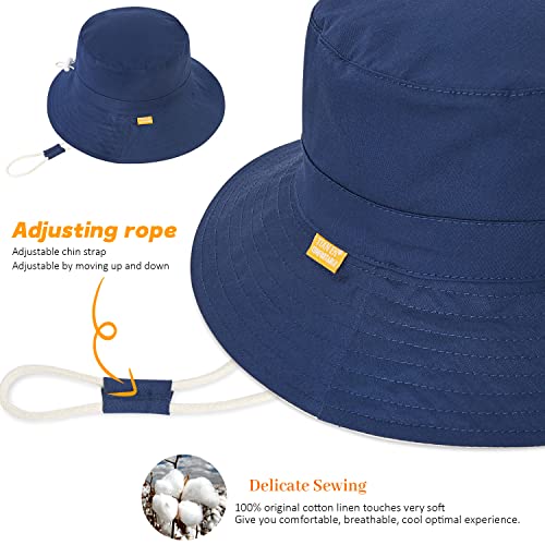 Sun Hat For Baby Boy Girl, Kids Summer Wide Brim Bucket Hat Toddler Sun Protection Beach Foldable Hat Cotton Linen Baby Hats (6-12 Months,Light Gray -1Pcs) #TOP2