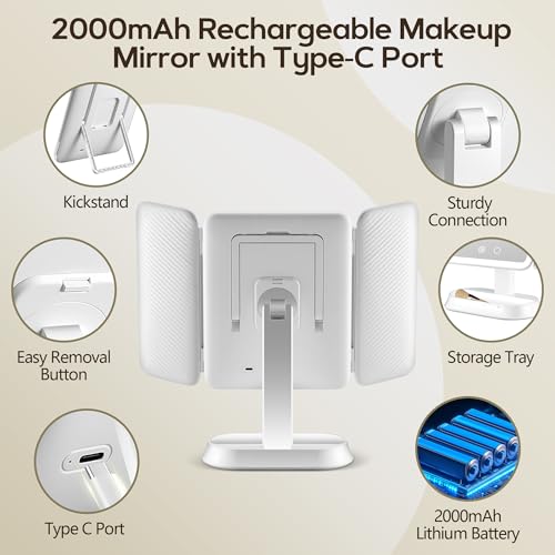 GOMIPURU 30X Magnification Lighted Mirror