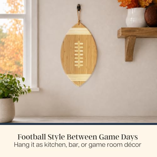 Totally Bamboo Football Shaped Cutting Board and Charcuterie Board - Image 5