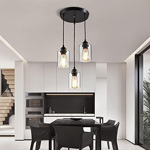Lámparas Colgantes para barra de cocina e isla de comedor con 3 luces 5
