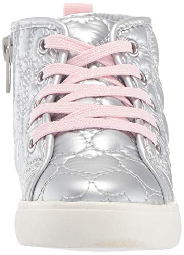 Carter's Girl's Marlie High-Top Sneaker, Silver, 8 Toddler2