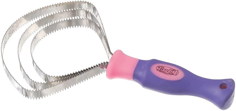 Rasqueadeira Curry de 3 Lâminas para Cavalos Tough 1 Great Grips
