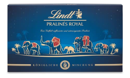Lindt Schokolade - Royal Pralinen | 300 g | Pralinés-Schachtel mit 30 feinsten Pralinen in 15 königlichen Sorten mit und ohne Alkohol |Pralinengeschenk & Schokolade - Pralinen Für Kenner Noirs | 200 g