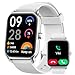 Smart Watch for Men Women, Answer/Make Calls, Alexa Built-in, [1.8" HD Screen] Smart Watches for iPhone/Samsung/Android, Fitness Watch with Heart Rate Sleep SpO2 Monitor,IP68,100+ Sports-White