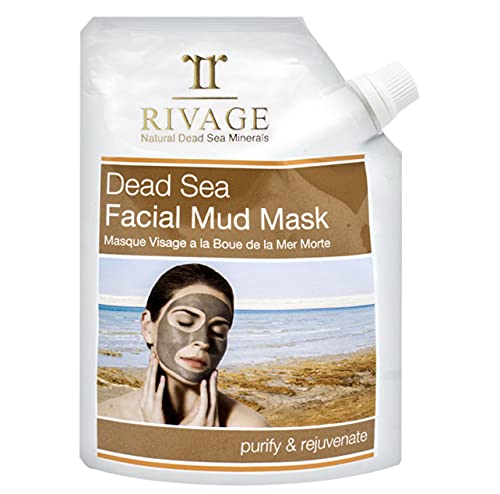 Rivage Natural Dead Sea Minerals Facial Mud Mask (Pouch) 200G Purify And Rejuvenate 100% Authentic Dead Sea Mud,Vegan Friendly, No Animal Testing, No Harsh Chemicals #TOP28