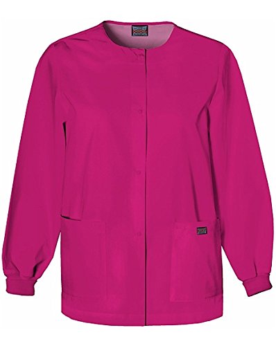 Cherokee Women's Workwear Warm Up Scrubs Jacket, Raspberry, Medium