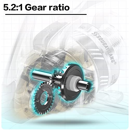 Sougayilang Fishing Reel, Ultralight Spinning Reel With Aluminum Spool, 5.2:1 High Speed Spinning Fishing Reel, 1000-6000 Series For Freshwater-Green 3000 #TOP2