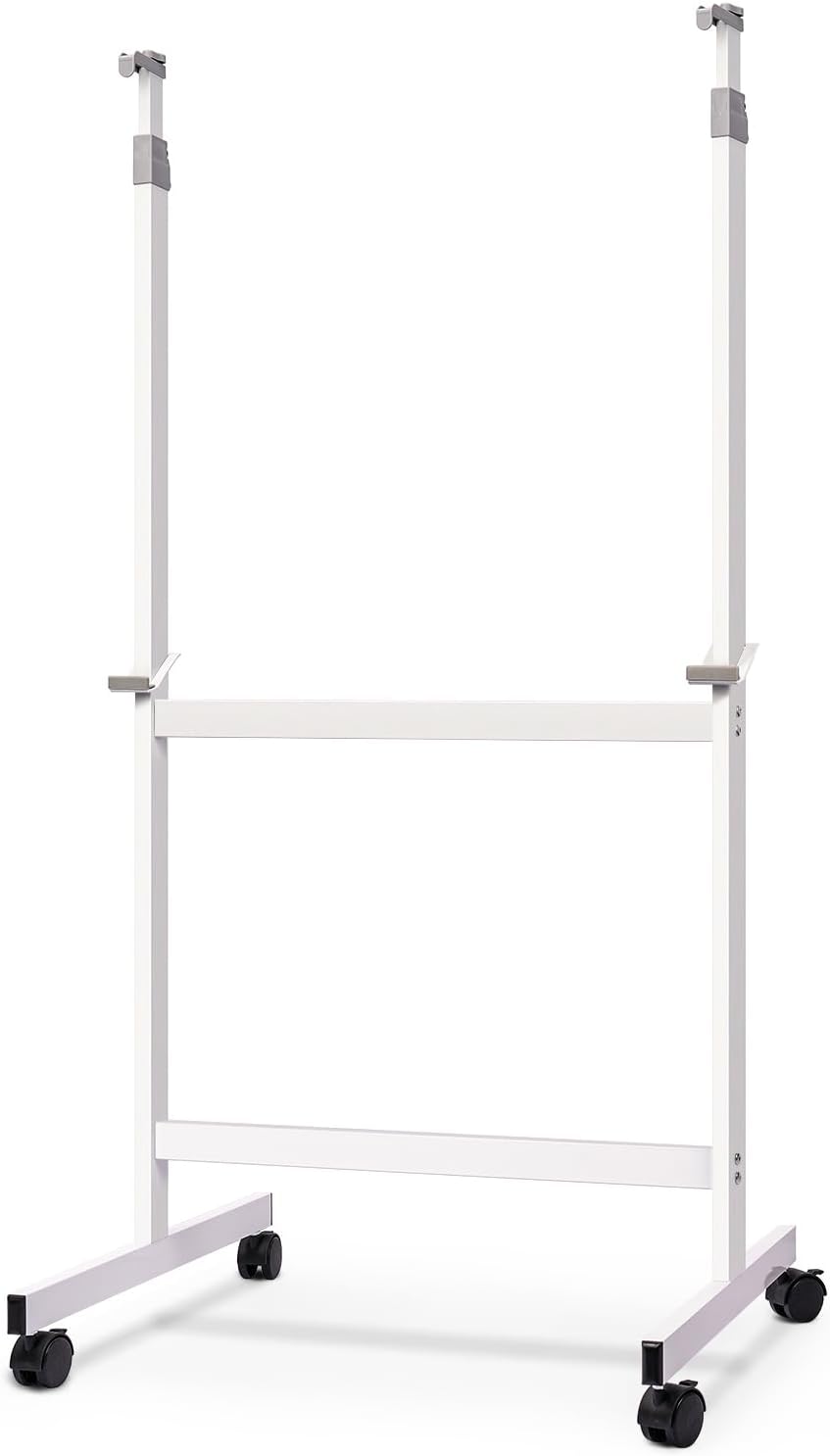 Maxtek Mobile Whiteboard Stand with Wheels, Height Adjustable No Drill Needed Dry Erase Board Easel Stand for Classroom, Office, Home & School, Whiteboard Stand Only