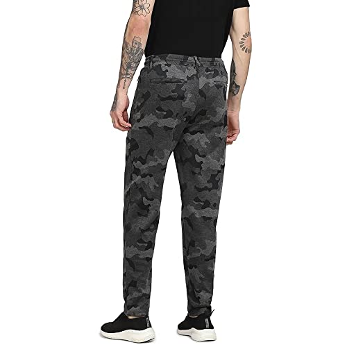 Image of JACK & JONES Jacquard Cotton Regular Fit Mens Casual Trousers