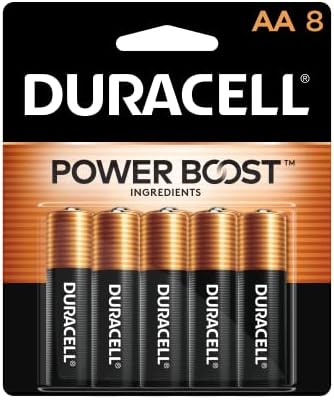 Duracell Coppertop AA Batteries with Power Boost Ingredients, 8 Count Pack Double A Battery with Long-lasting Power, Alkaline AA Battery for Household and Office Devices