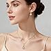 EVEVIC Austrian Crystals Teardrop Pendant Necklace Earrings for Women 14K Gold Plated Hypoallergenic Jewelry Set (Light Topaz)