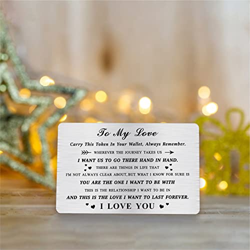 Image of TGCNQ Romantic Gifts for Her for Valentines Christmas Mother's Day, Wallet Card for Her Girlfriend