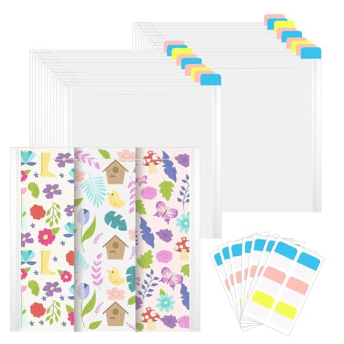 Organisateur de stockage en papier transparent avec 120 sticky tabs pour classeur de photos