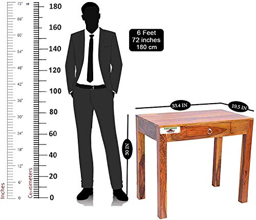 Image of Sheesham Wooden Writing Study Table for Students /Computer Table for Home