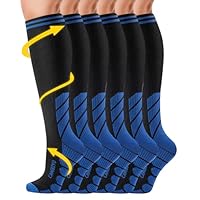 CAMBIVO Medias de Compresión Mujer Hombre 3Pares, Calcetines Compresion 20-30mmHg, Medias de Compresion Varices para Deporte, Running, Ciclismo, Deportivos, Senderismo, Viajes, Enfermera